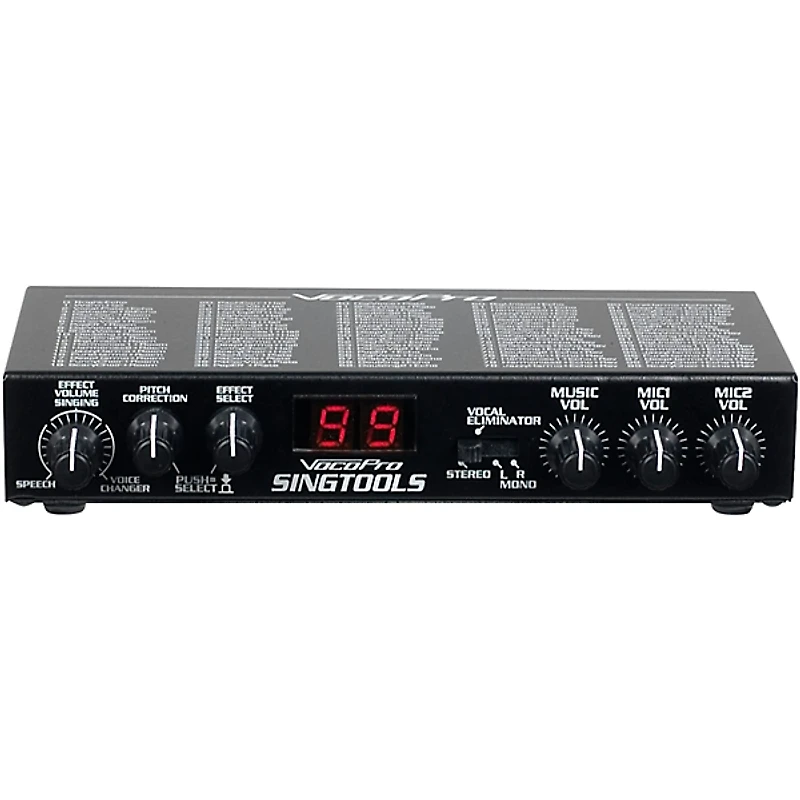 VocoPro SingTools-Plus Vocal Effects Mixer Black