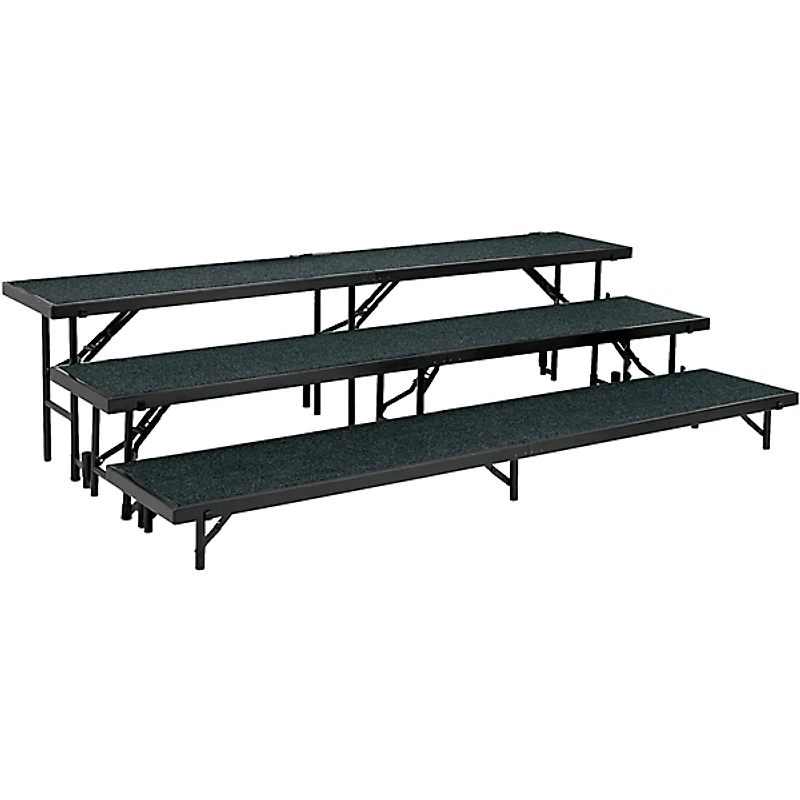 National Public Seating 3 Level Straight Standing Choral Riser (18"x96" Platform)