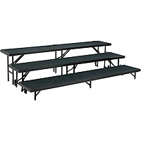 National Public Seating 3 Level Straight Standing Choral Riser (18"x96" Platform)