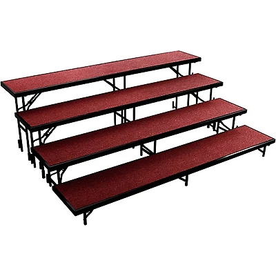 National Public Seating 4 Level Straight Standing Choral Riser (18"x96" Platform