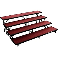 National Public Seating 4 Level Straight Standing Choral Riser (18"x96" Platform