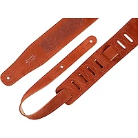 Levy's MS26CK-BRN 2 1/2" Wide Brown Suede Leather Guitar Straps