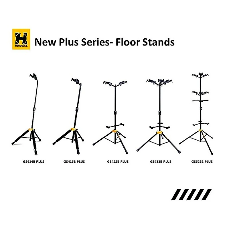 Hercules GS415BPLUS Universal Auto Grip Guitar Stand With Foldable Yoke
