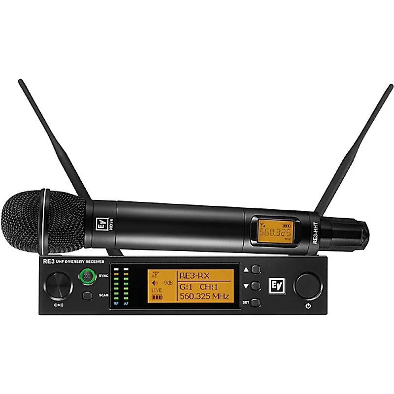 Electro-Voice RE3 Wireless Handheld Set With ND76 Dynamic Cardioid Vocal Microphone Head -