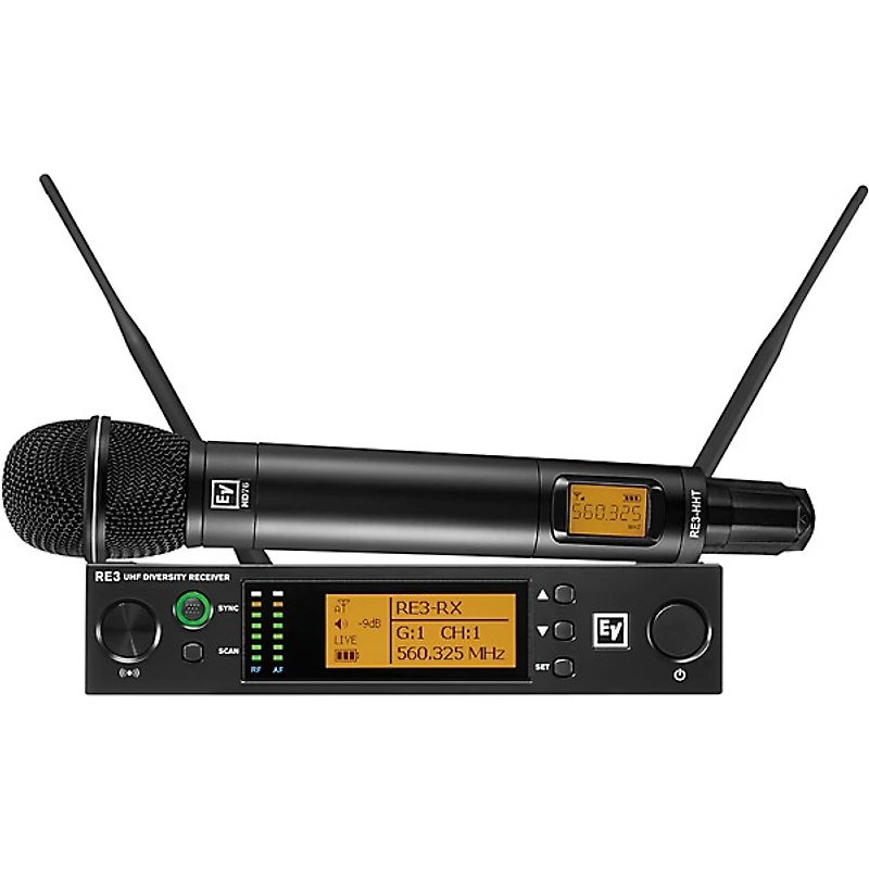 Electro-Voice RE3 Wireless Handheld Set With ND76 Dynamic Cardioid Vocal Microphone Head -