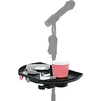 Gator GFW-MICACCTRAY Frameworks Extra Large Microphone Stand Accessory Tray with Drink Holder and Guitar Pick Tab