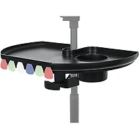 Gator GFW-MICACCTRAY Frameworks Extra Large Microphone Stand Accessory Tray with Drink Holder and Guitar Pick Tab
