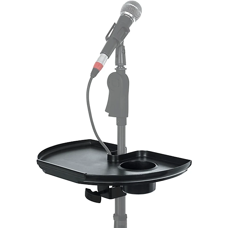 Gator GFW-MICACCTRAY Frameworks Extra Large Microphone Stand Accessory Tray with Drink Holder and Guitar Pick Tab