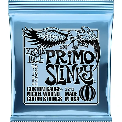 Ernie Ball 2212 Primo Slinky Nickel Wound Electric Guitar Strings Gauges 9.5 - 44