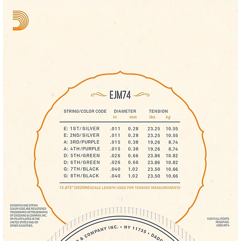 D'Addario Monel Mandolin Strings
