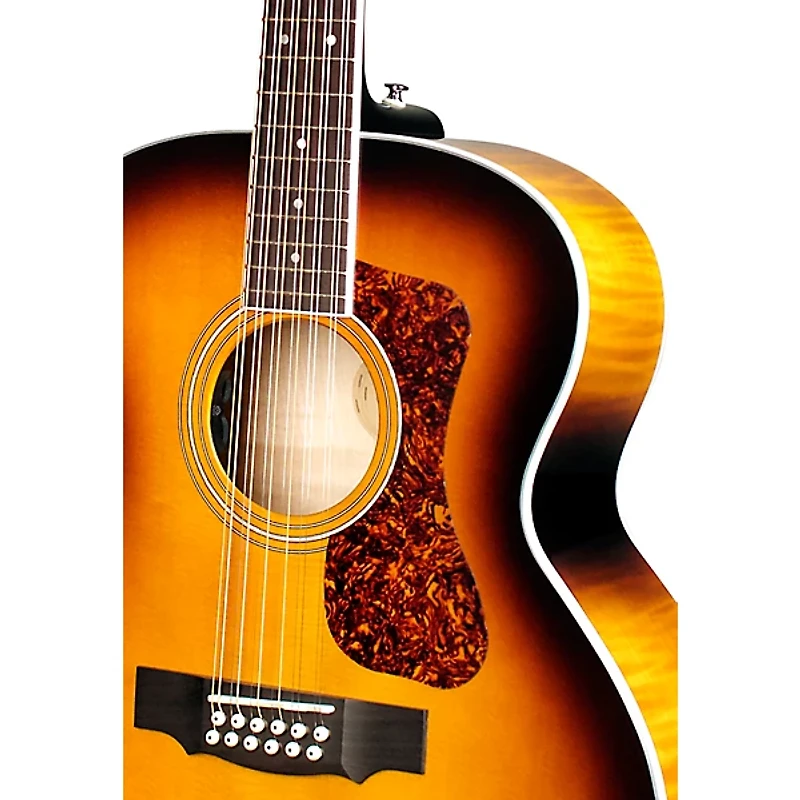 Guild F-2512E Deluxe Westerly Collection 12-String Jumbo Acoustic-Electric Guitar Antique Sunburst