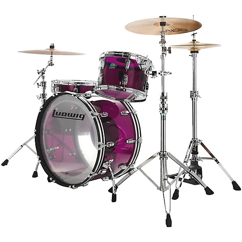 Ludwig Vistalite 3-Piece Pro Beat Shell Pack With 24" Bass Drum