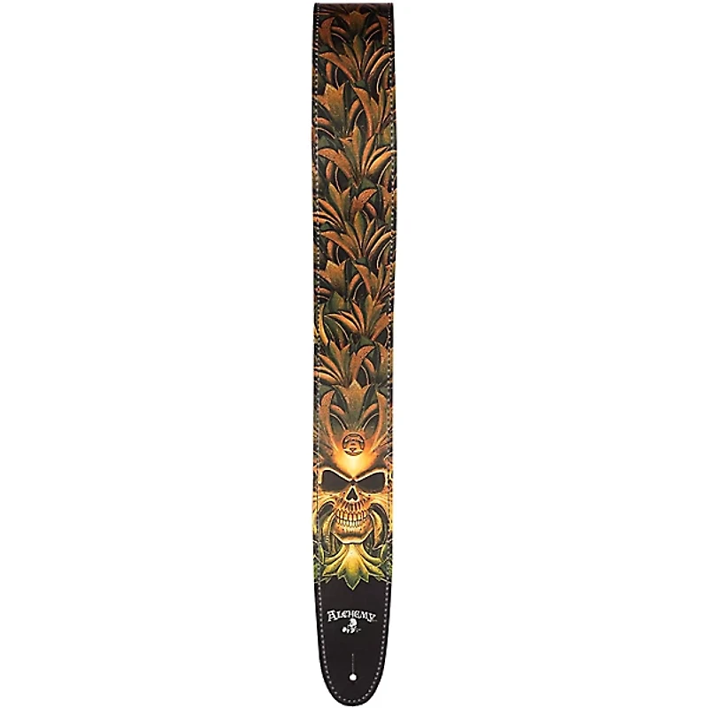 D'Addario Alchemy Leather Guitar Strap, Cryptorosa