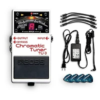 BOSS TU-3 Chromatic Tuner Pedal Power Solution Bundle