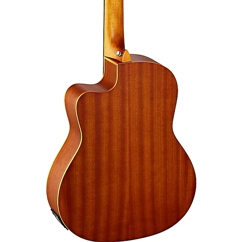 Ortega Family Series Pro RCE131 Acoustic-Electric Slim Neck Nylon String Guitar Satin Natural