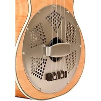Gold Tone Left-Handed Tenor-Scale Curly Maple Resonator Ukulele with Gig Bag Natural