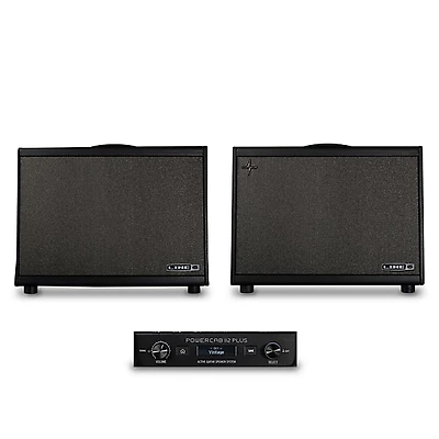 Line 6 Powercab & Powercab Plus 112 250W 1x12 FRFR Powered Speaker Cab Bundle Black and Silver