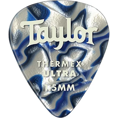 Taylor Premium 351 Thermex Ultra Picks Blue Swirl 6-Pack