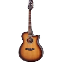 Mitchell T413CE-BST Terra Series Auditorium Solid Torrefied Spruce Top Acoustic-Electric Guitar Edge Burst
