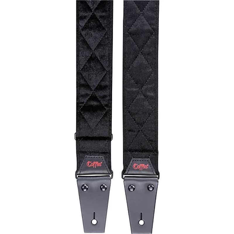 Coffin Case "THE COUNT" Black Velvet Guitar Strap Black Velvet
