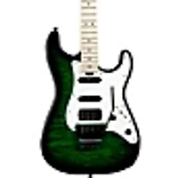 Jackson Custom Shop USA Signature Adrian Smith San Dimas DKQM Electric Guitar Transparent Green Burst