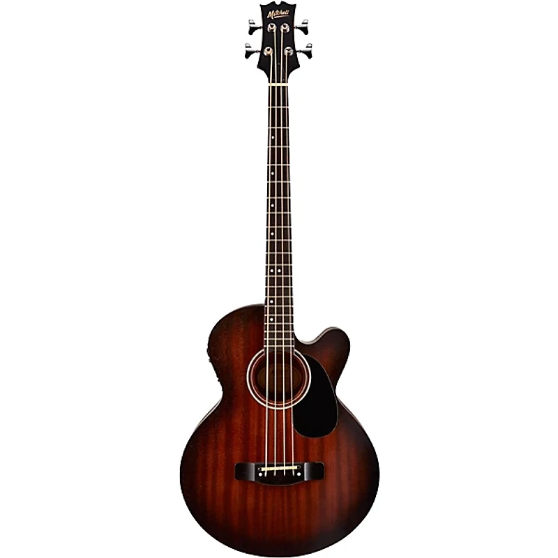 Mitchell T239B-CE-BST Terra Acoustic-Electric Bass Guitar - Edge Burst