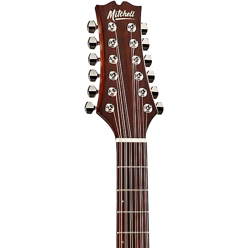 Mitchell T331-TCE-BST Terra 12-String Acoustic-Electric Dreadnought Mahogany Top Guitar - Edge Burst