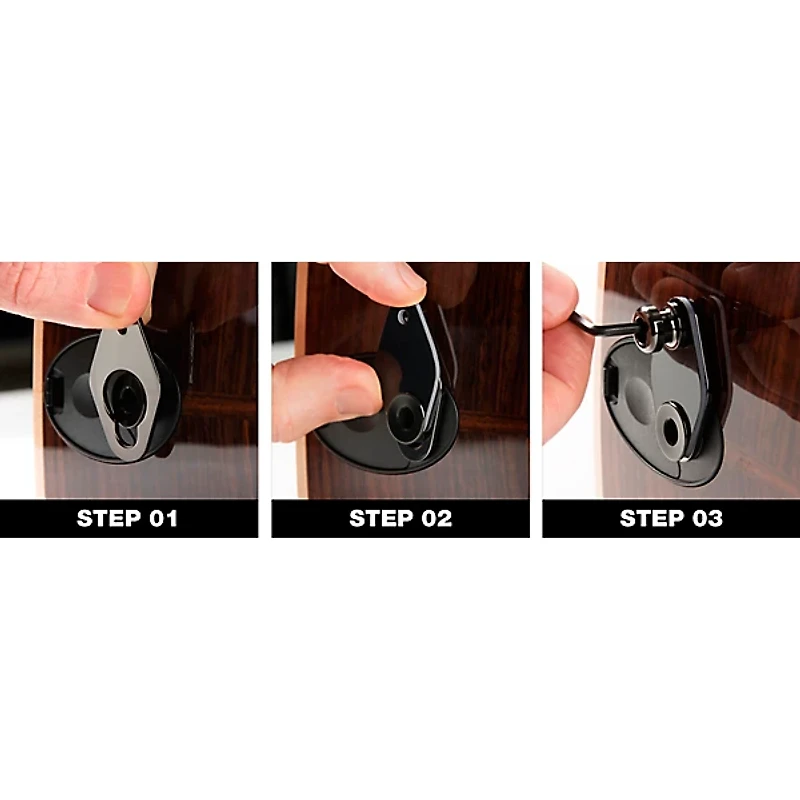 Music Nomad Acousti-Lok Strap Lock Adapter for Taylor Guitars With 9-Volt Expression System Battery Box