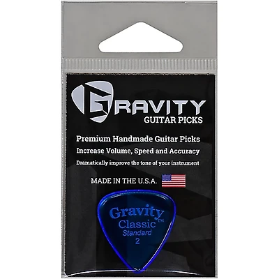 GRAVITY PICKS Classic Standard Polished Blue 2.0 mm