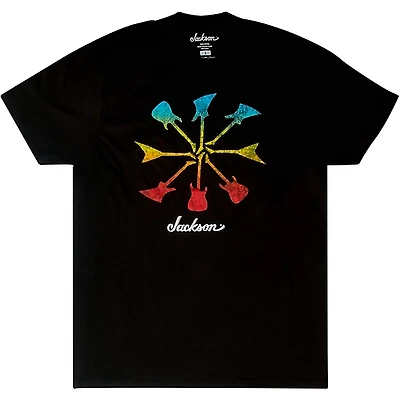 Jackson Guitar Shapes T-Shirt - Black XX Large