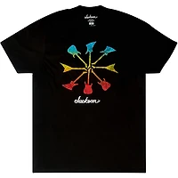 Jackson Guitar Shapes T-Shirt - Black XX Large