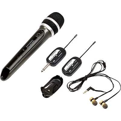 VocoPro SingAndHear-Solo All-In-One Wireless Microphone/ Wireless In-Ear Receiver System, 900-927.2mHz 902-928 MHz Black