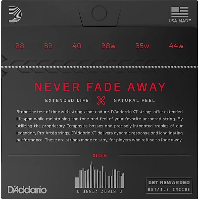 D'Addario XT Silver Plated Copper Classical Strings, Normal Tension, 28-44w