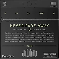 D'Addario XT Nickel-Plated Steel Banjo Strings, Light, 09-20W