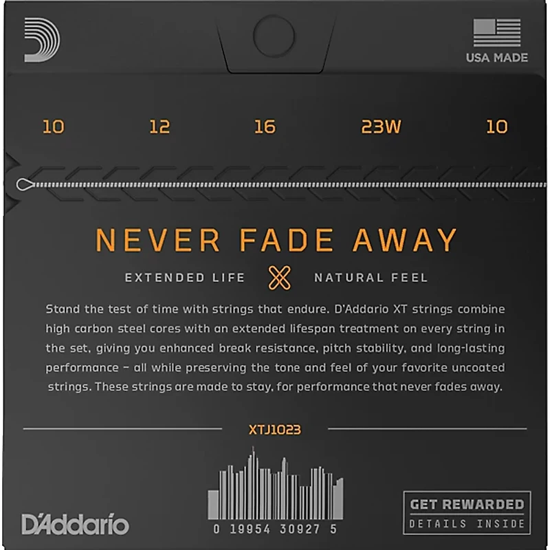 D'Addario XT Nickel-Plated Steel Banjo Strings, Medium, 10-23