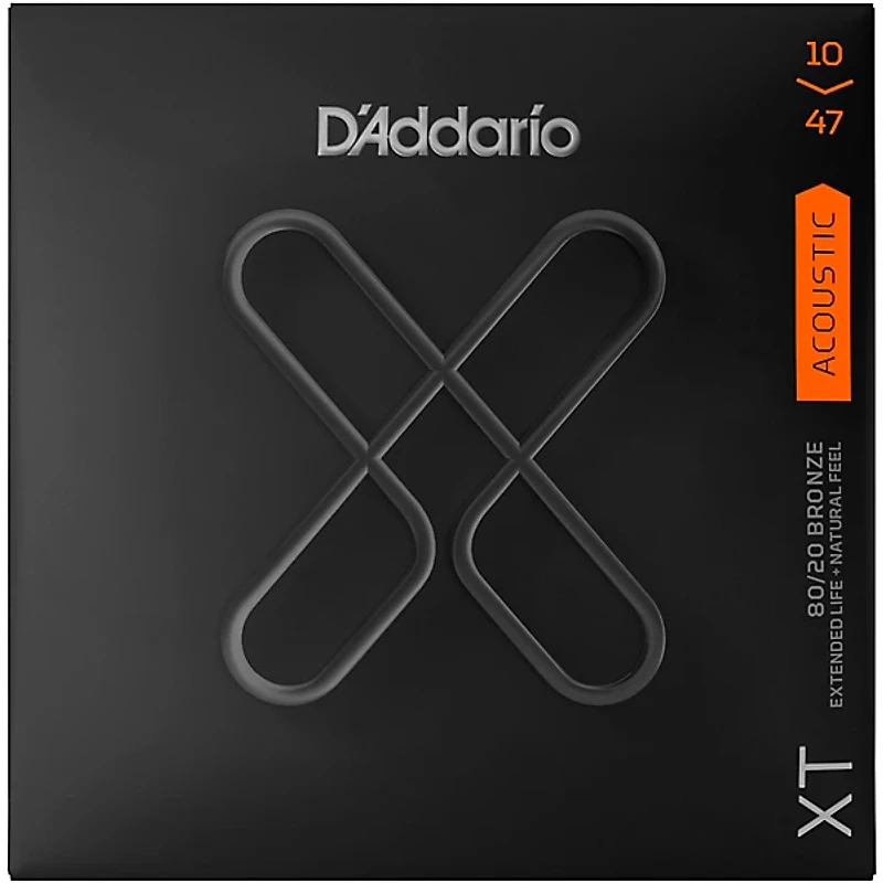 D'Addario XT 80/20 Bronze Acoustic Guitar Strings, Extra Light, 10-47