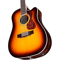 Guild D-2612CE Deluxe 12-String Cutaway Acoustic-Electric Guitar Antique Sunburst