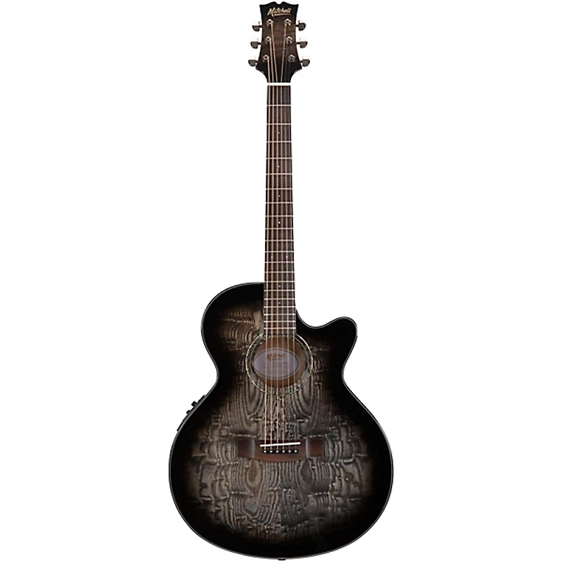 Mitchell MX430QAB Exotic Series Acoustic-Electric Guitar -
