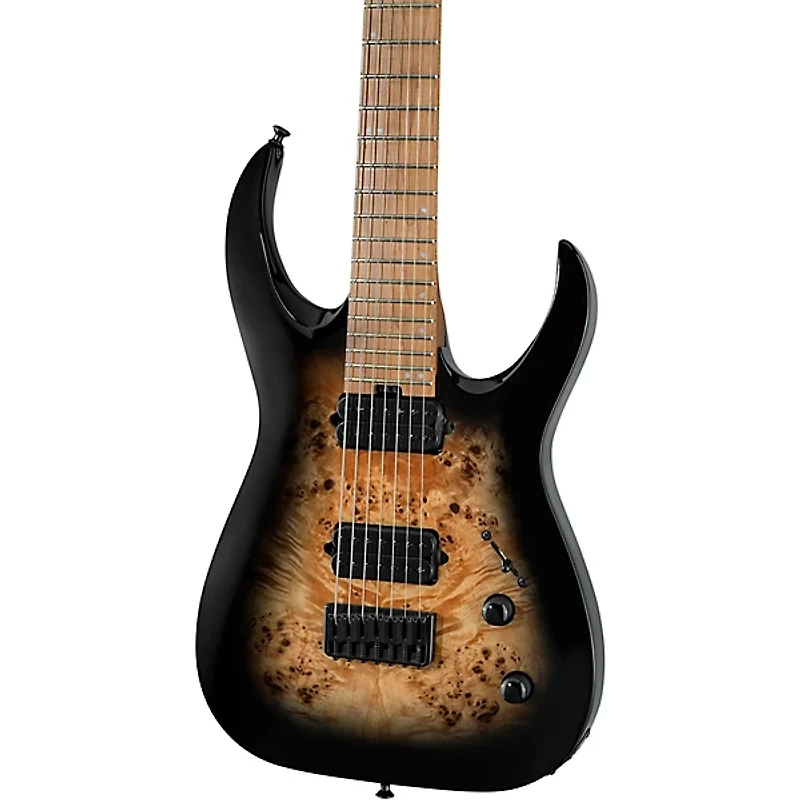 Jackson Pro Series Signature Misha Mansoor Juggernaut HT7P Black Burst Burl