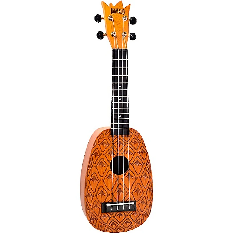 Mahalo Pineapple Laser Engraved Soprano Ukulele
