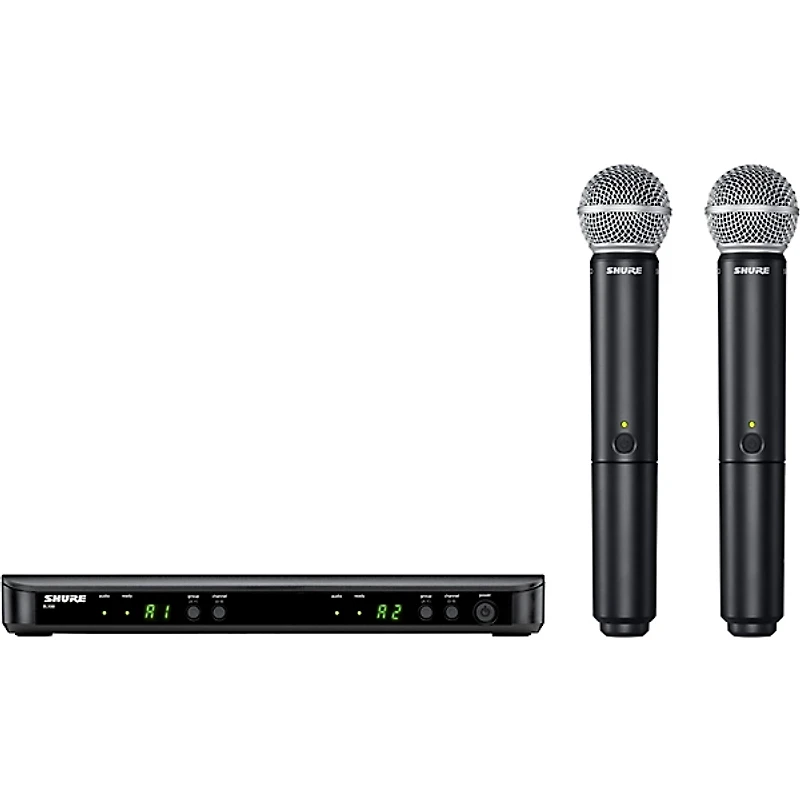 Shure BLX288/SM58 Wireless Dual Vocal System With Two SM58 Handheld Transmitters