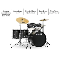 TAMA Imperialstar 6-Piece Complete Drum Set With MEINL HCS Cymbals and 22" Bass Drum