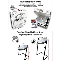 Panyard Jumbie Jam Steel Drum Kit with Metal Z-Floor Stand
