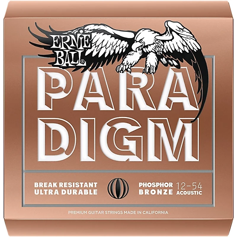 Ernie Ball Paradigm Phosphor Bronze Acoustic Guitar Strings, Medium Light 6-Pack