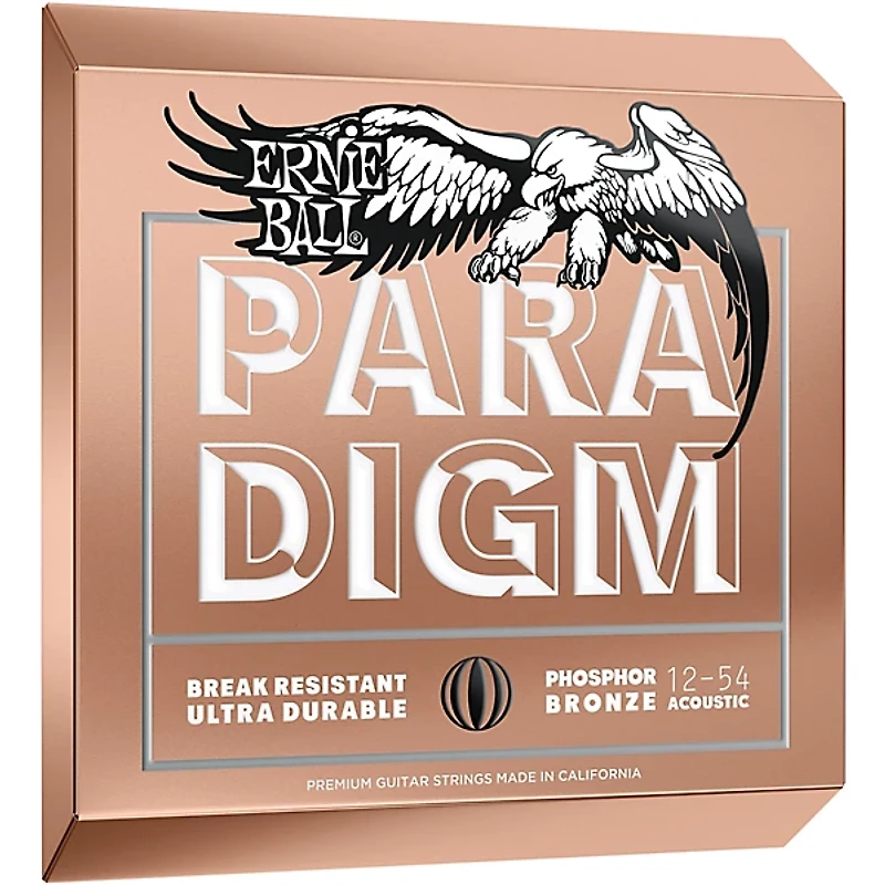 Ernie Ball Paradigm Phosphor Bronze Acoustic Guitar Strings, Medium Light 6-Pack