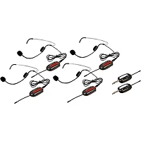 VocoPro Commander-PLAY-4 4 UHF Wireless Headset Mics With Receivers, 902-928mHz