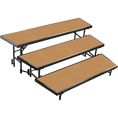 National Public Seating 3 Level Tapered Standing Choral Riser