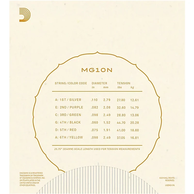 D'Addario Guitarron 6-String Set, Phosphor Bronze, Normal Tension