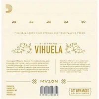 D'Addario Vihuela 5-String Set, Clear Nylon, Normal Tension