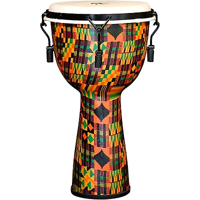 X8 Drums Kente Cloth Key-Tuned Djembe with Synthetic Head